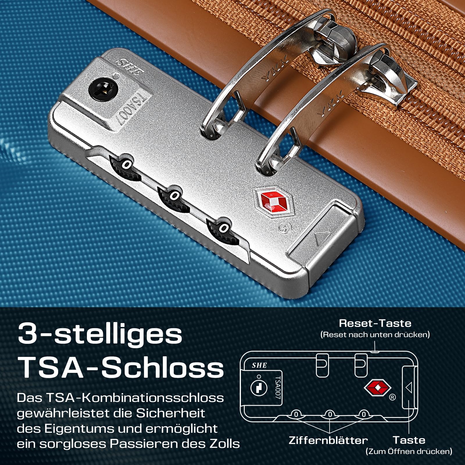 Joyway Ensemble de Valises Rigide 5 Pièces, Serrure TSA, roulettes 360° | Valises 55/65 cm extensibles, sac de voyage, nécessaire de toilette, valises emboîtables, fermetures YKK