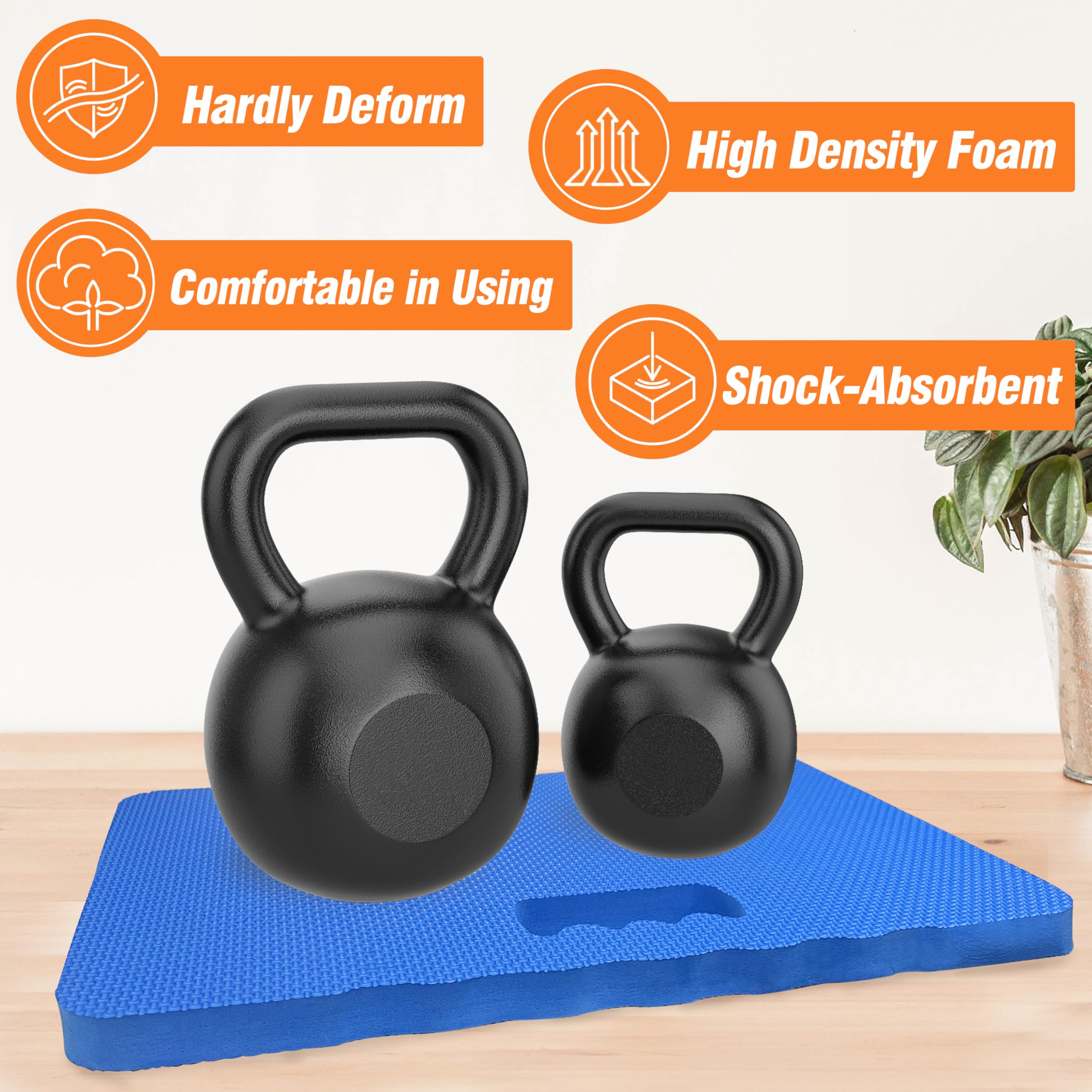 Gardzen 3er-Pack Garten-Kniepolster – für Gartenarbeit, Babybad, Yoga, Pilates, Training, 45,7 x 27,9 x 2,5 cm, Blau