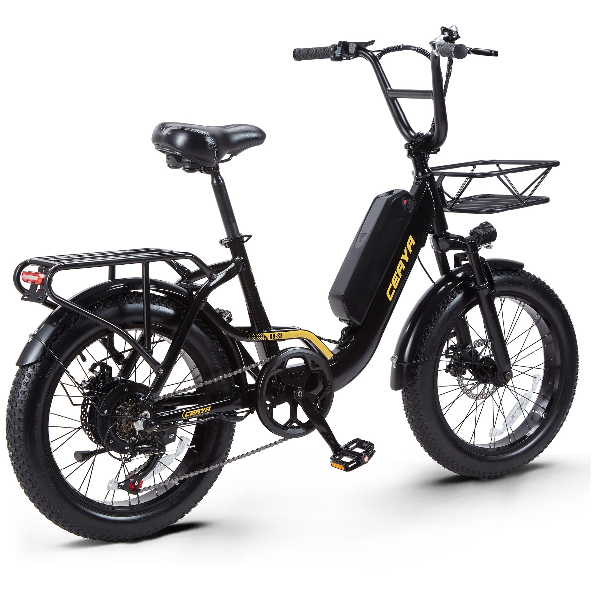 Vélo Électrique,20 Pouces-Vélo électrique de Montagne 48V 15Ah Batterie,Ville E-Bike avec 7 Vitesses, E Bike pour Adulte,Autonomie Jusqu'à 70-80km VTT Électrique