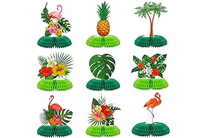 9 Pcs Hawaiian Luau Aloha Party Decorations
