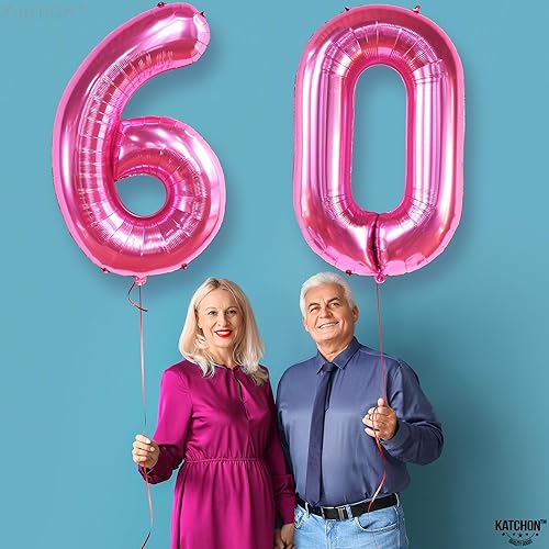 Vista 35 de KatchOn, Globos morados grandes del número 60, 40 pulgadas, globos de cumpleaños de 60 años, decoraciones moradas de 60 cumpleaños, globos de 60