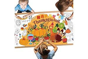 Thanksgiving Day Giant Coloring Poster Table Runner