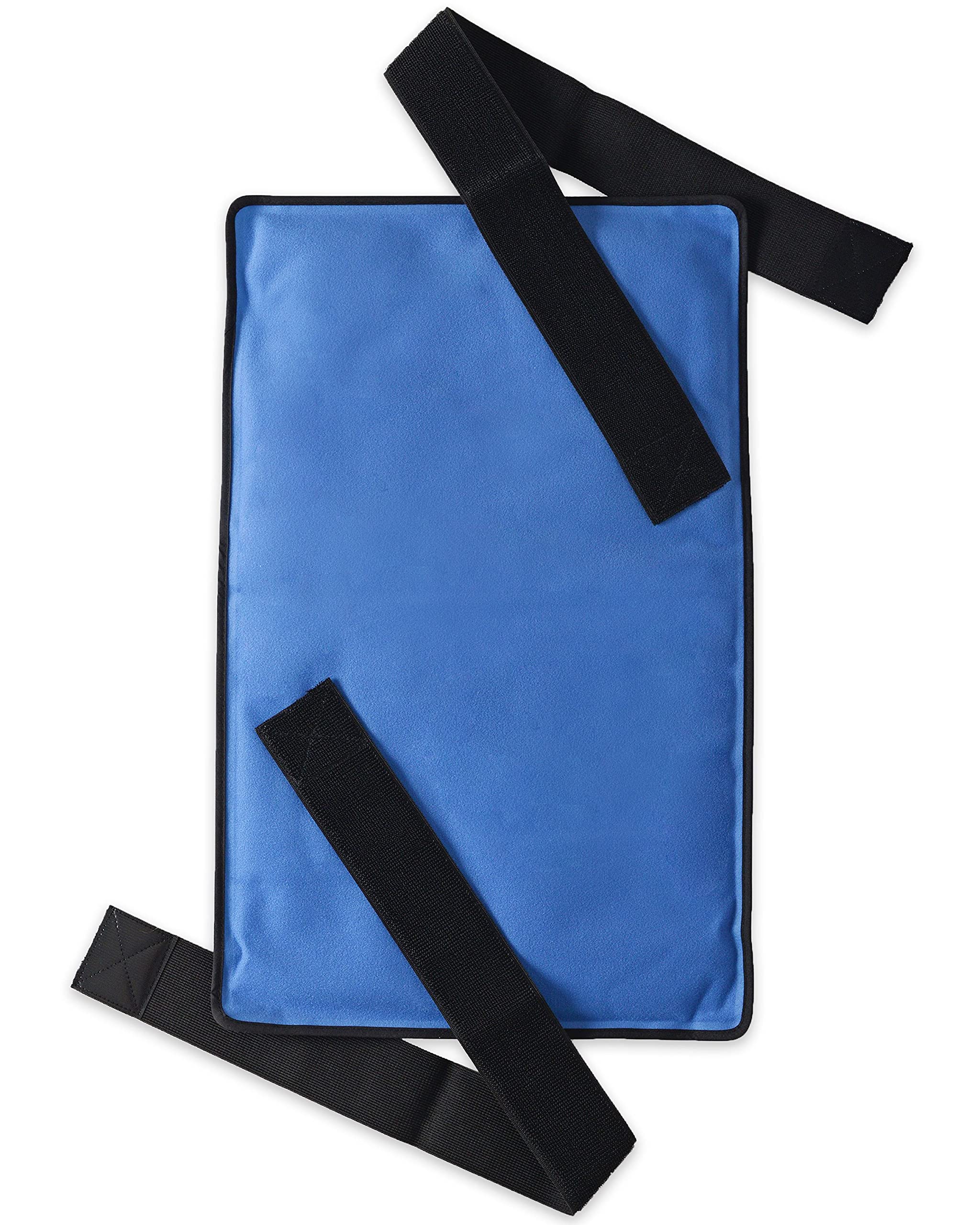 Ice It!Stay-Put® Cold Therapy Wrap King (23” x 14”) – Reusable Packs with Straps, Cold Pack Compress for Back, Hip, and Thigh Pain Relief