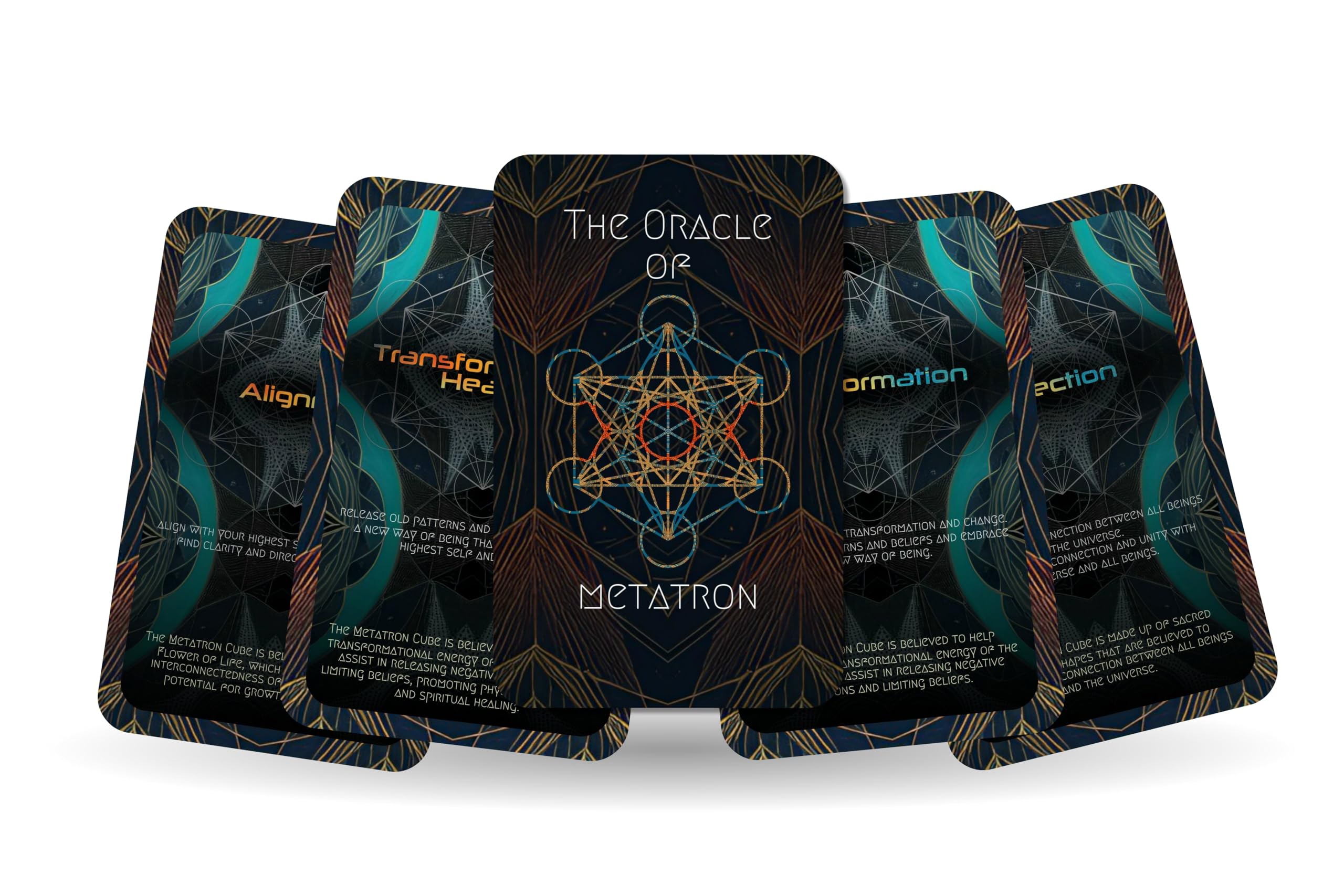 Ibiza Tarot The Oracle of Metatron - Sacred Geometry| Fortune Telling Oracle Cards Deck for Beginners | Authentic Experience - Set of 24 Cards