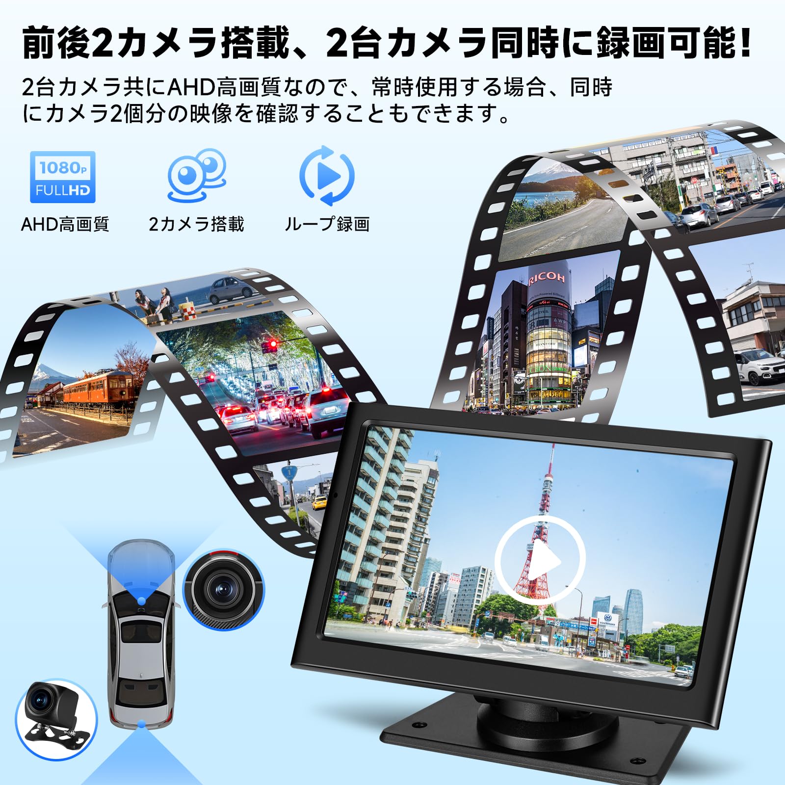 Amazon.co.jp: 【ワイヤレスCarPlay/Android Auto対応】 7インチ