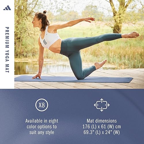 Miniatura 5 de adidas Esterilla de yoga prémium - Azul trazo, 0.197 in
