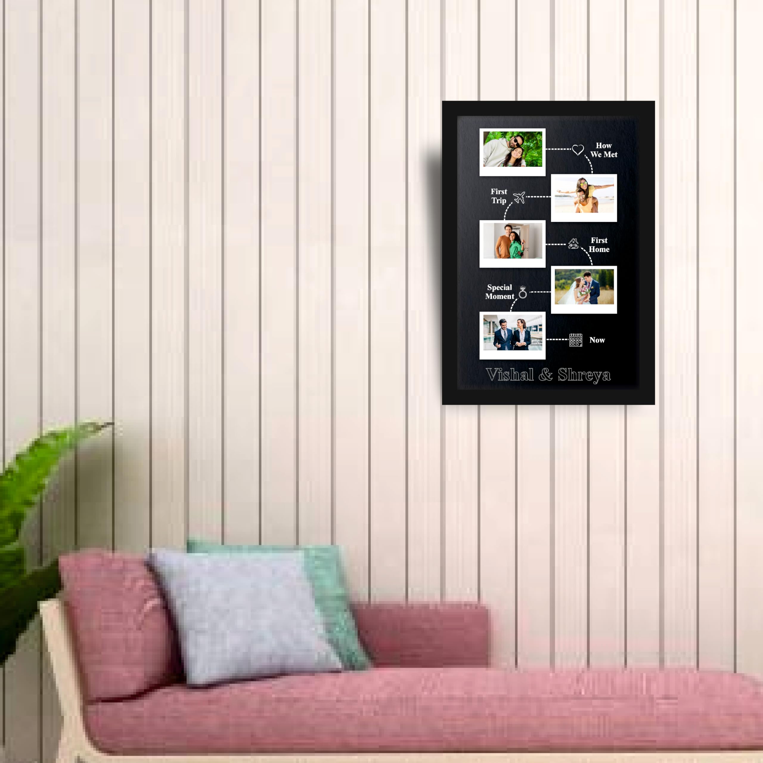 Custom Life Moments Frame - 12x16 inch Black Fiber - Best…
