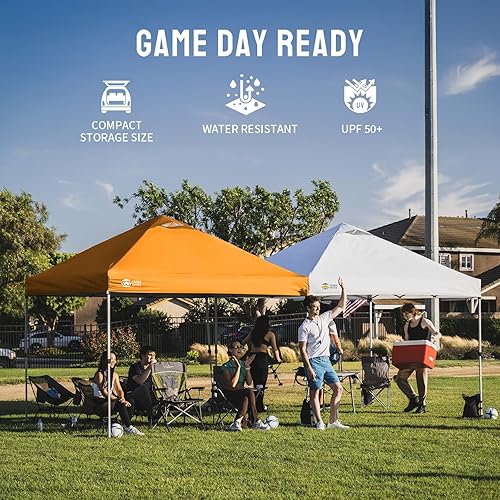 Miniatura 8 de CROWN SHADES Toldo desplegable de 10 x 10 pies – Tienda de campaña de playa con un solo empuje – Parasol al aire libre fácil para eventos, fiestas,