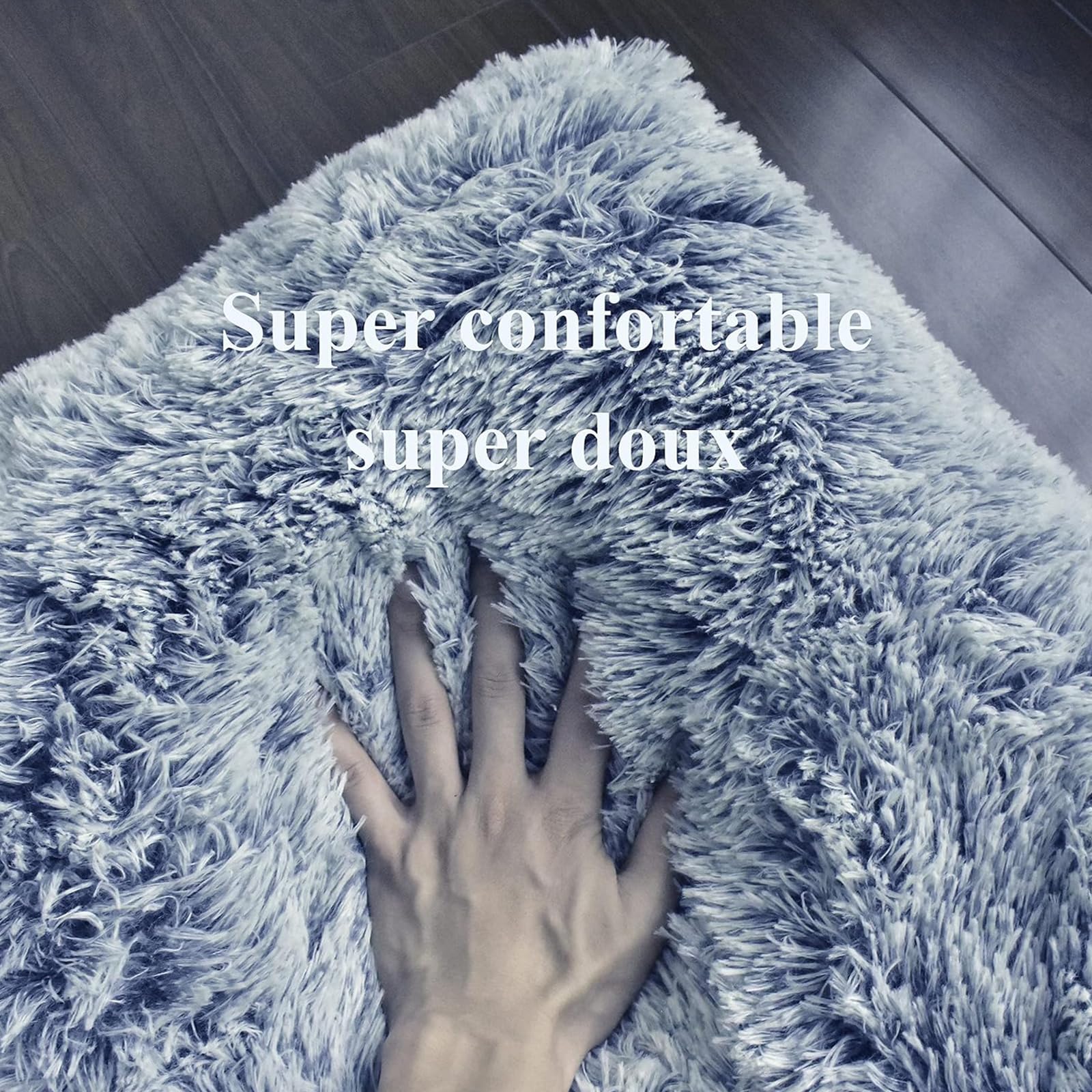 Cuccia Cane Interno Rettangolare, Peluche Cuccia Gatto e Cane Cuscino per Cani, Lavabile e Morbido Cuscino per Animale Domestico, per Grandi Gatti e Cani (125X85cm,Grigio Tie-Dye)
