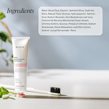 Boka Toothpaste - Fluoride Free Toothpaste, Nano Hydroxyapatite Toothpaste | Appropriate for Sensitive Teeth - Adult Oral Care - Coco Ginger - 1.3 Oz, 2PK