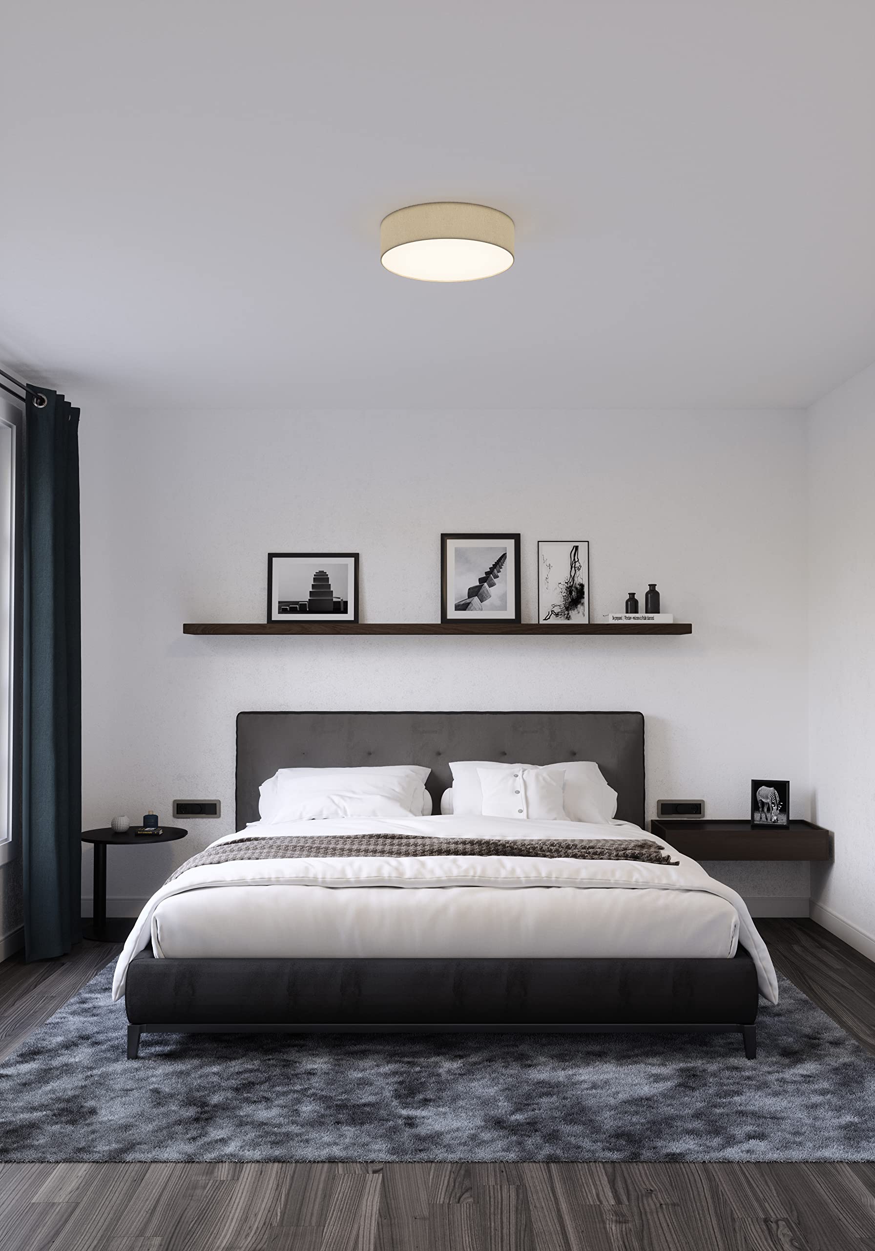 Smartwares Ceiling Dreams Lampada da soffitto naturale - Lino - 40 cm - 3 prese E14 integrate - Per lampadine fino a 40 W (non incluse)