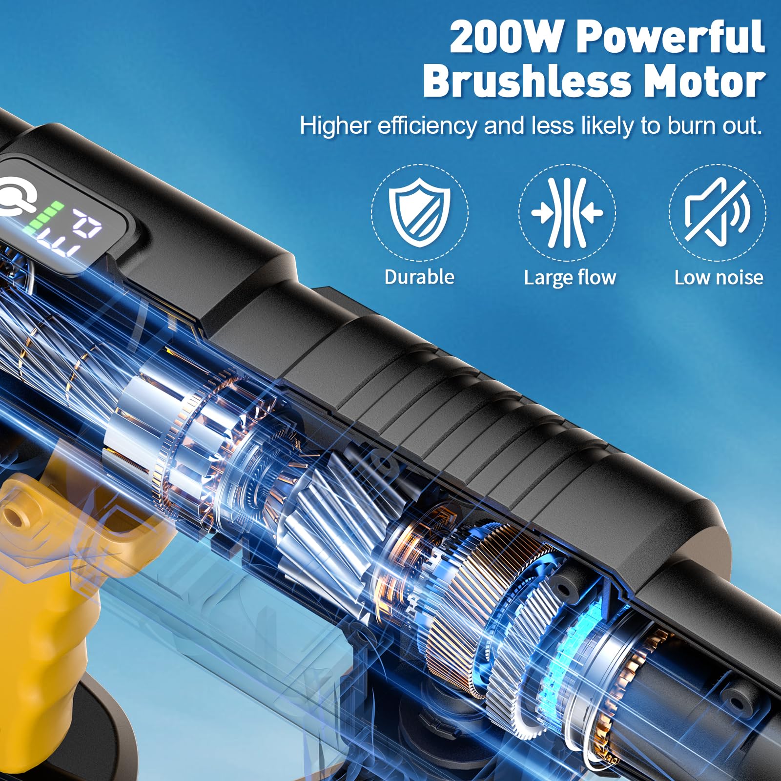 Limpiador de alta presión con batería para Makita de 18 V, limpiador a presión inalámbrico para balcón y lavado de coches, con boquilla multifunción 6 en 1