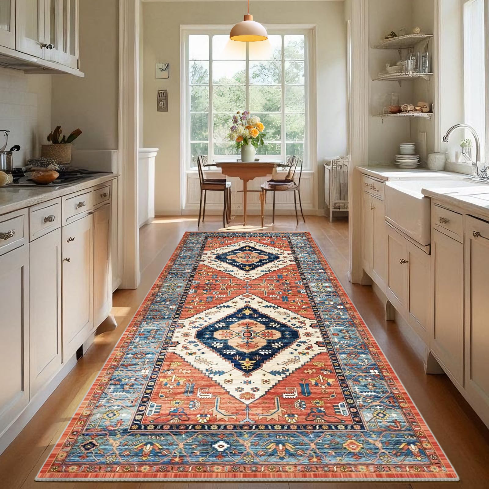 Long Runner Rug for Hallway, Washable Carpet Runner Rug for Kitchen, Non-Slip Extra Long Entryway Runner Rug, Laundry Bedroom Room Rug Runner, Long Hallway Hall Runner Narrow Rugs 120 x 160 cm