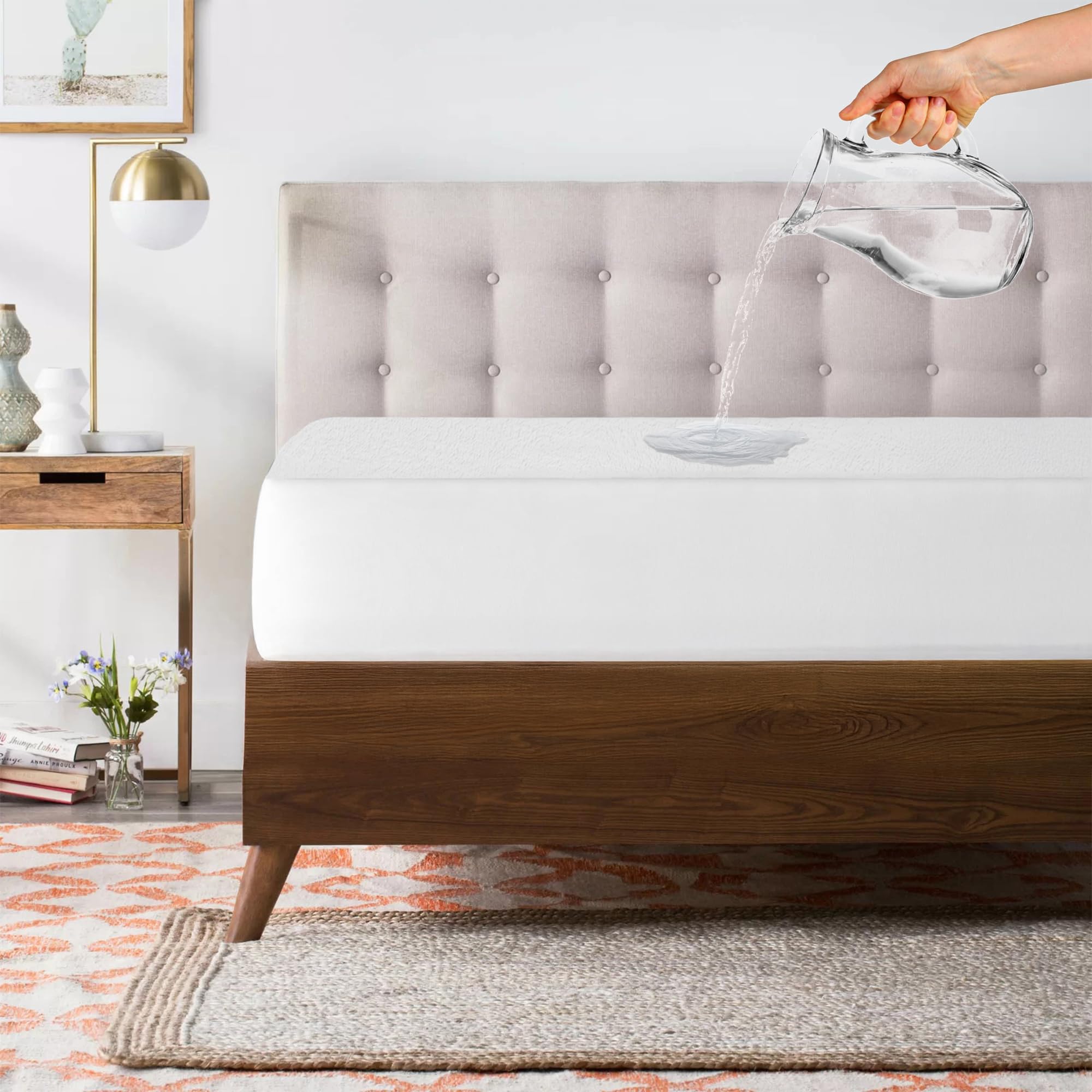 Story@home Mattress Protector for Mattress Single Bed 3 X 6 Feet | White | Cotton Feel Terry Ultra Soft 100% Waterproof Mattress Protector Single Size Bed | Breathable - Hypoallergenic Mattress Cover-picture-30