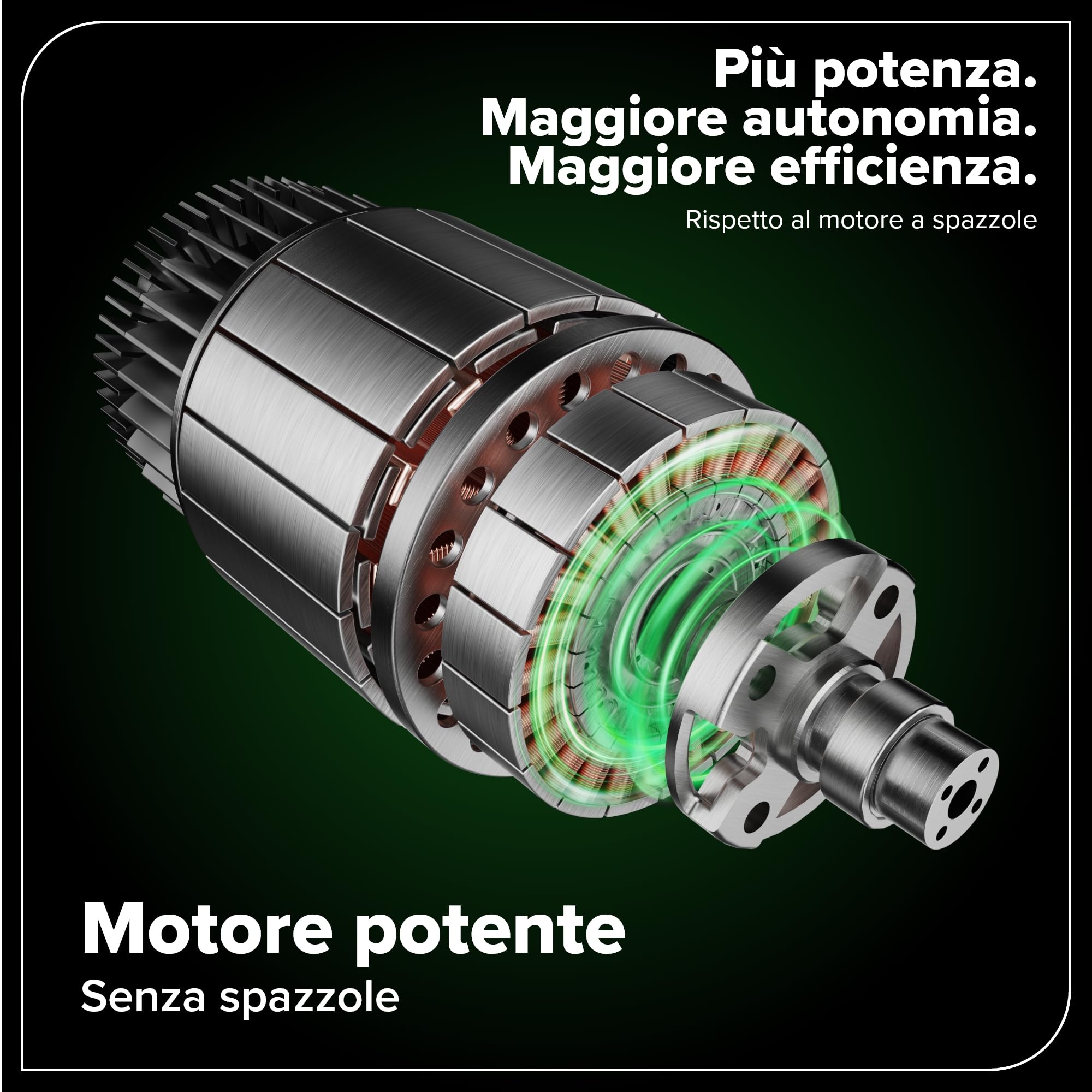 Greenworks 24V Cordless Brushless 45Nm Trapani a percussione, leggero, luce di lavoro a LED, frizione 18 + 1 senza USB-C batteria e caricabatteria