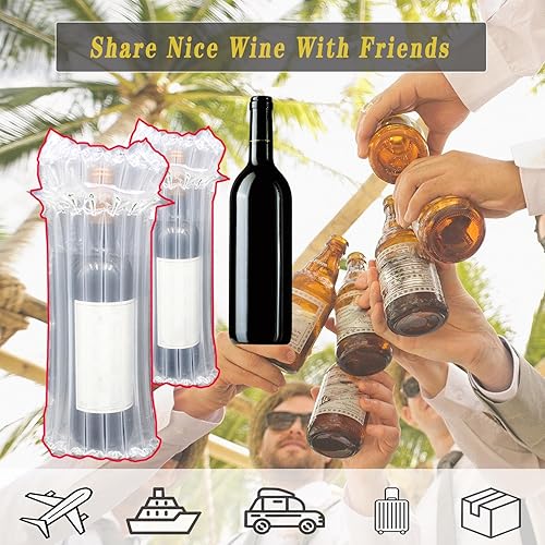 Miniatura 6 de Wine Travel Inflatable Bag Airplane  10 PCS Wine Bottle Travel Protector Bags  Bubble Travel Camping Wrap Pouches Packing for Wine Bottles10