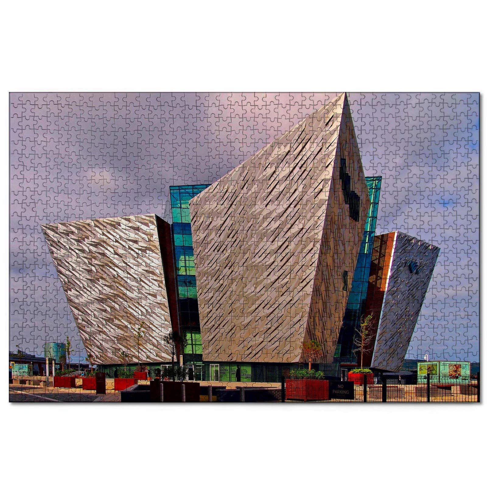 Jigsaw Puzzles UK England Titanic Belfast Belfast 1000 Piece Jigsaw Puzzle for Adults and Family Travel Gift Souvenir 38x52CM