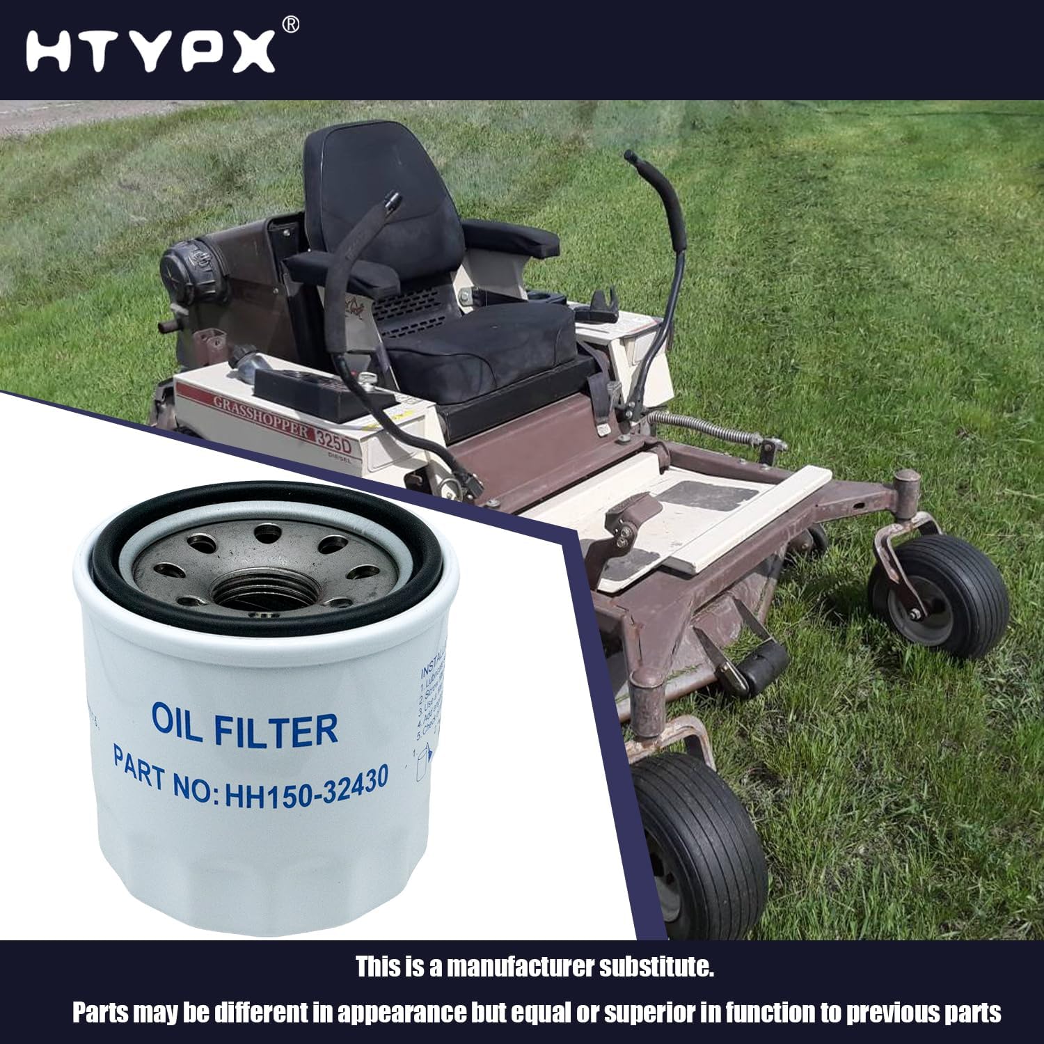 4pcs Oil Filter HH150-32430 15400-PFB-014 Compatible with Kubota L M KH KX RTV Models L2800 L2850 L2900 L2950 L3000 L3010 L3130 L4240 M4900 M5700 M5140 MX4700 KX121-2 KX151 RTV1100