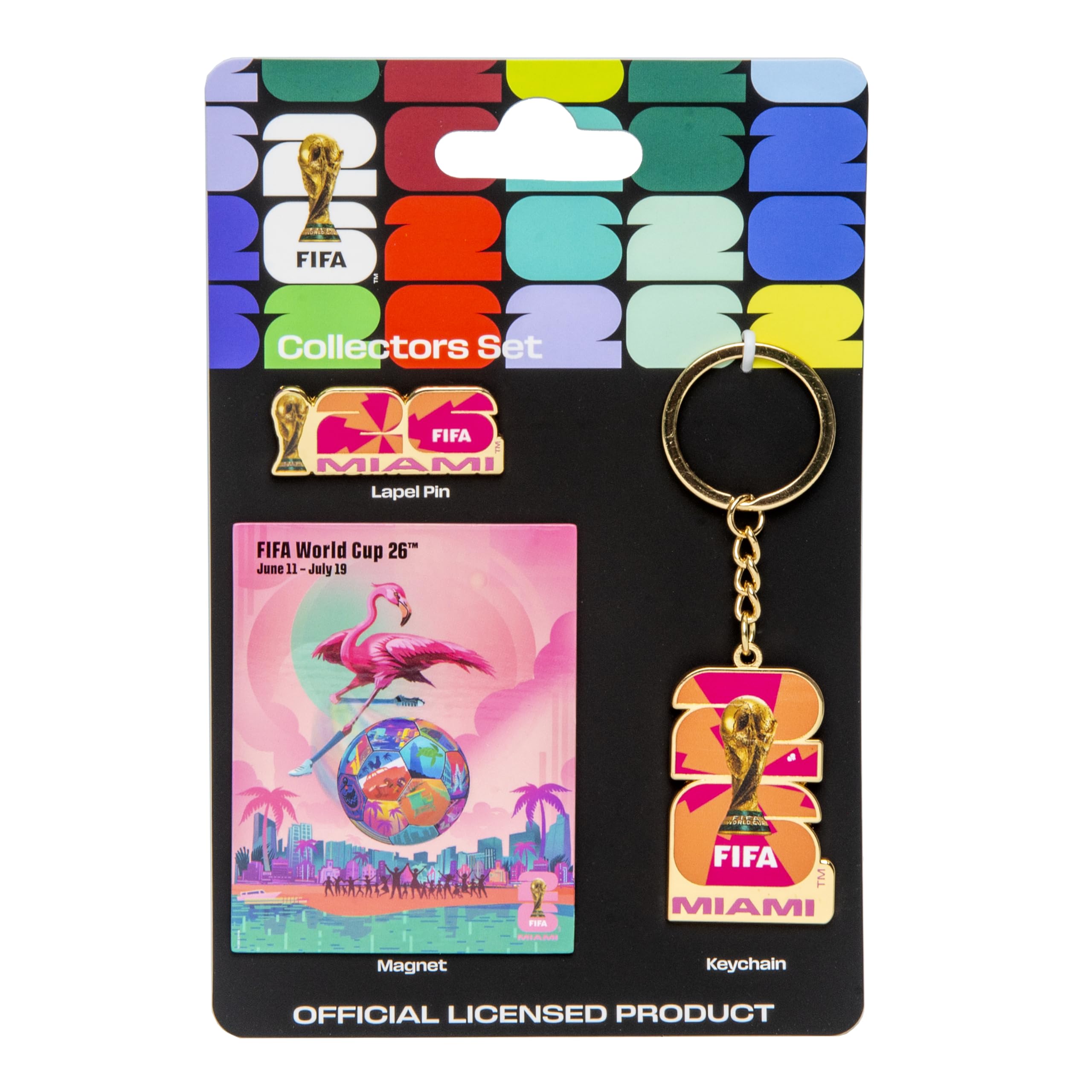 FIFA World Cup Host City Collector's Set – Includes Lapel Pin, Keychain &amp; Magnet – Celebrates Your Favorite Host City
