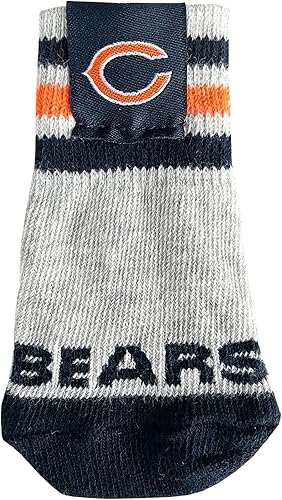 Miniatura 6 de NFL Chicago Bears - Calcetines antideslizantes para perro con parte superior elástica acanalada, talla XSS. Calcetines para interiores y exteriores,