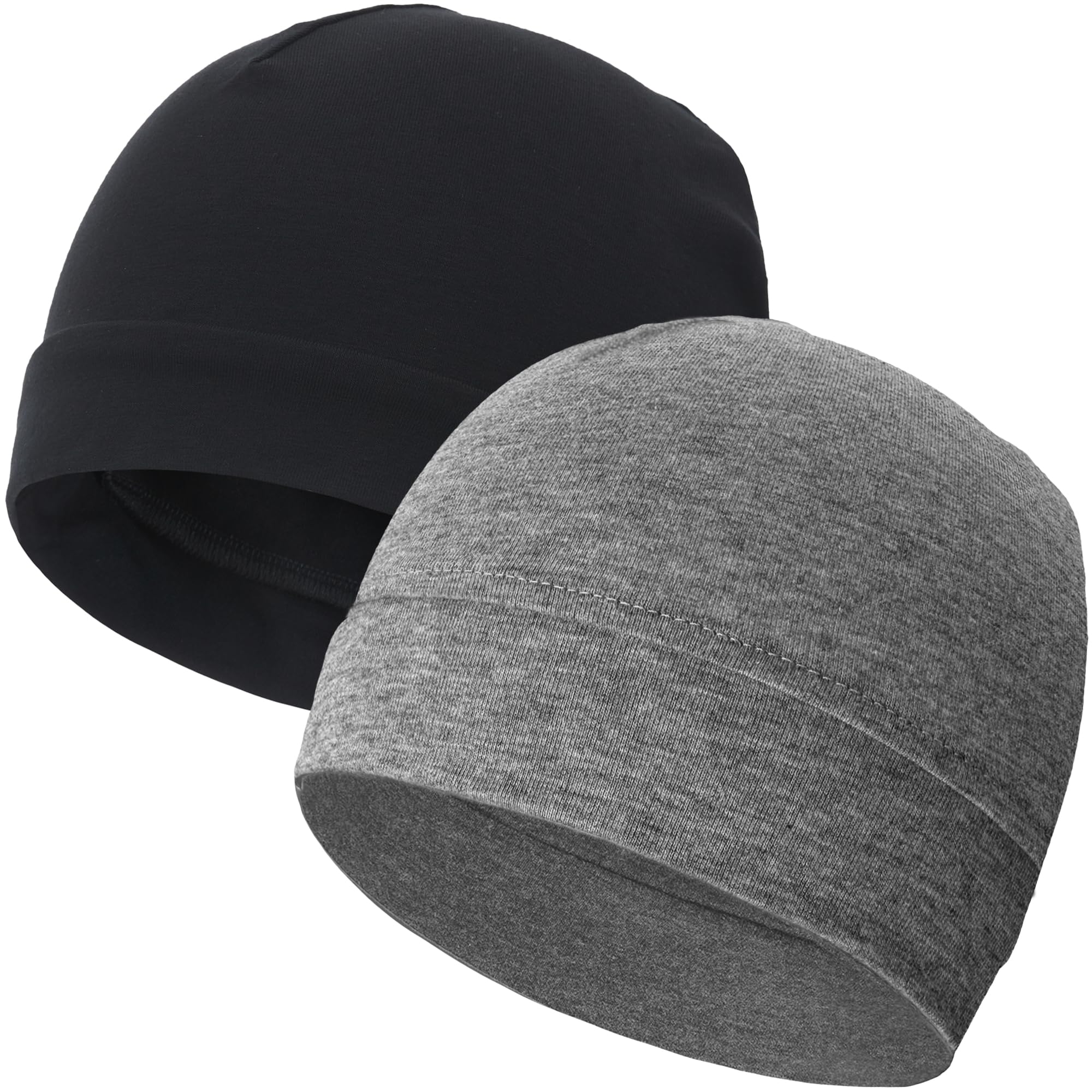 vidsel 100% Cotton Skull Caps Beanie Night Cap Sleep Hats for Men Women