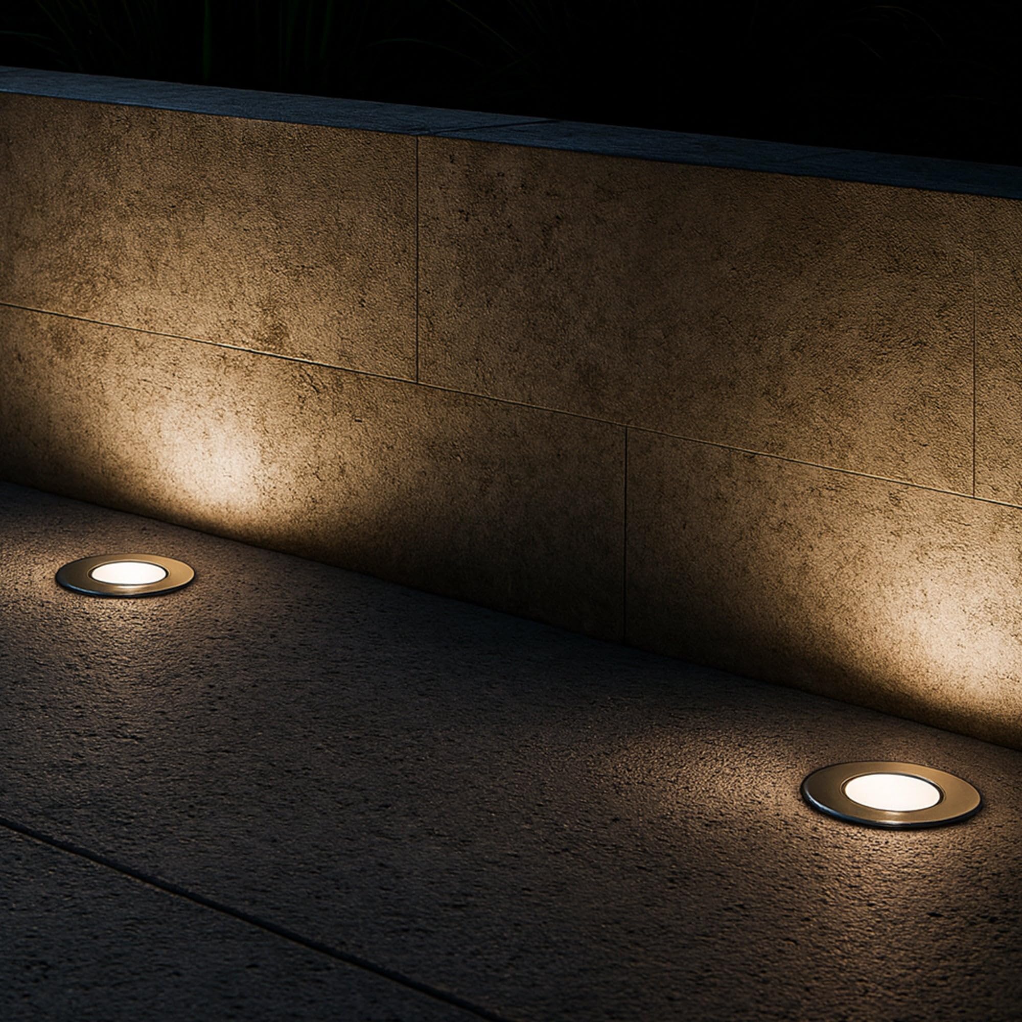 Lumisky 3 faretti solari a bordo piscina con pannello solare scaricato 3 x SOLPOOL LED bianco caldo H10cm