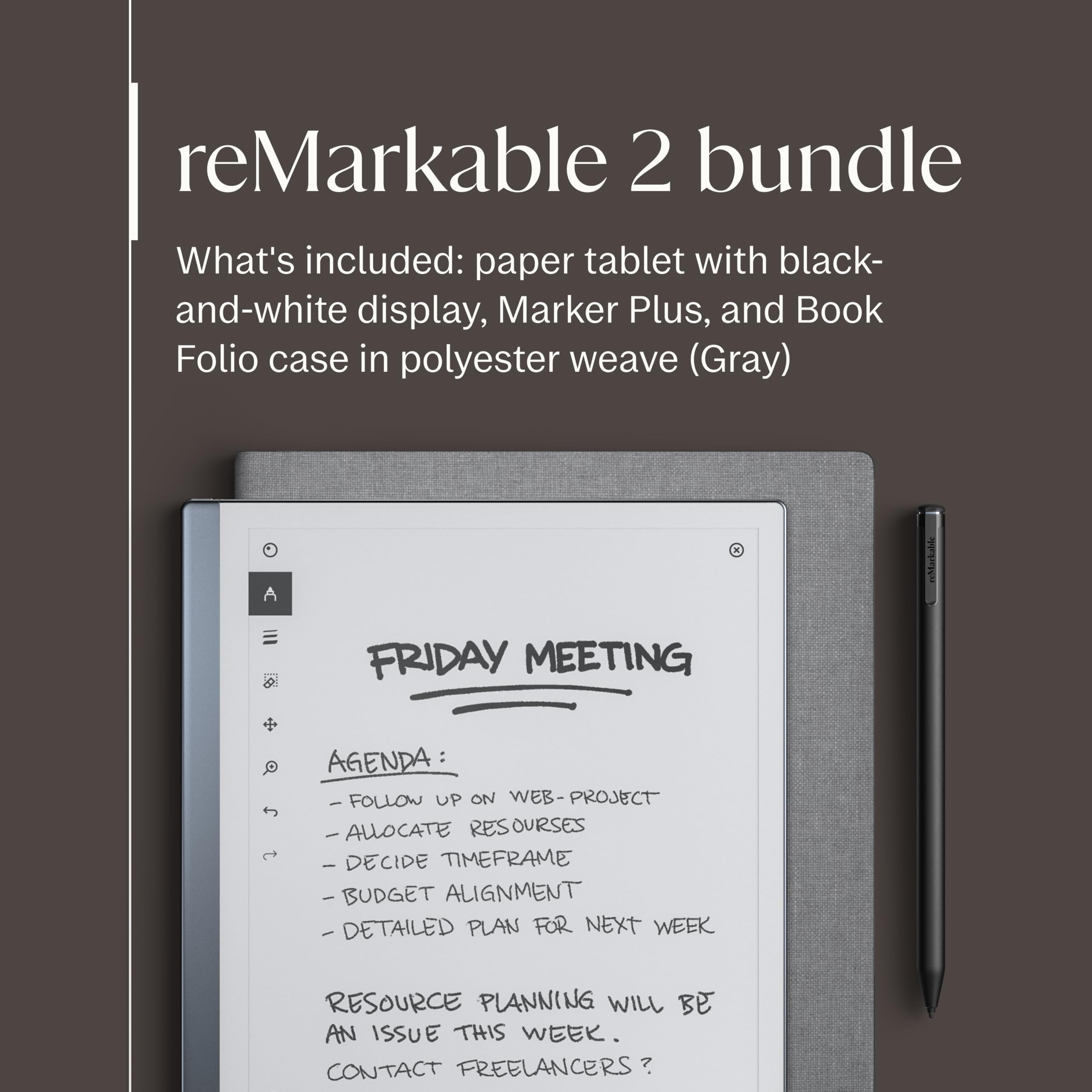 Amazon.com : reMarkable Essentials Bundle – Gray | reMarkable 2