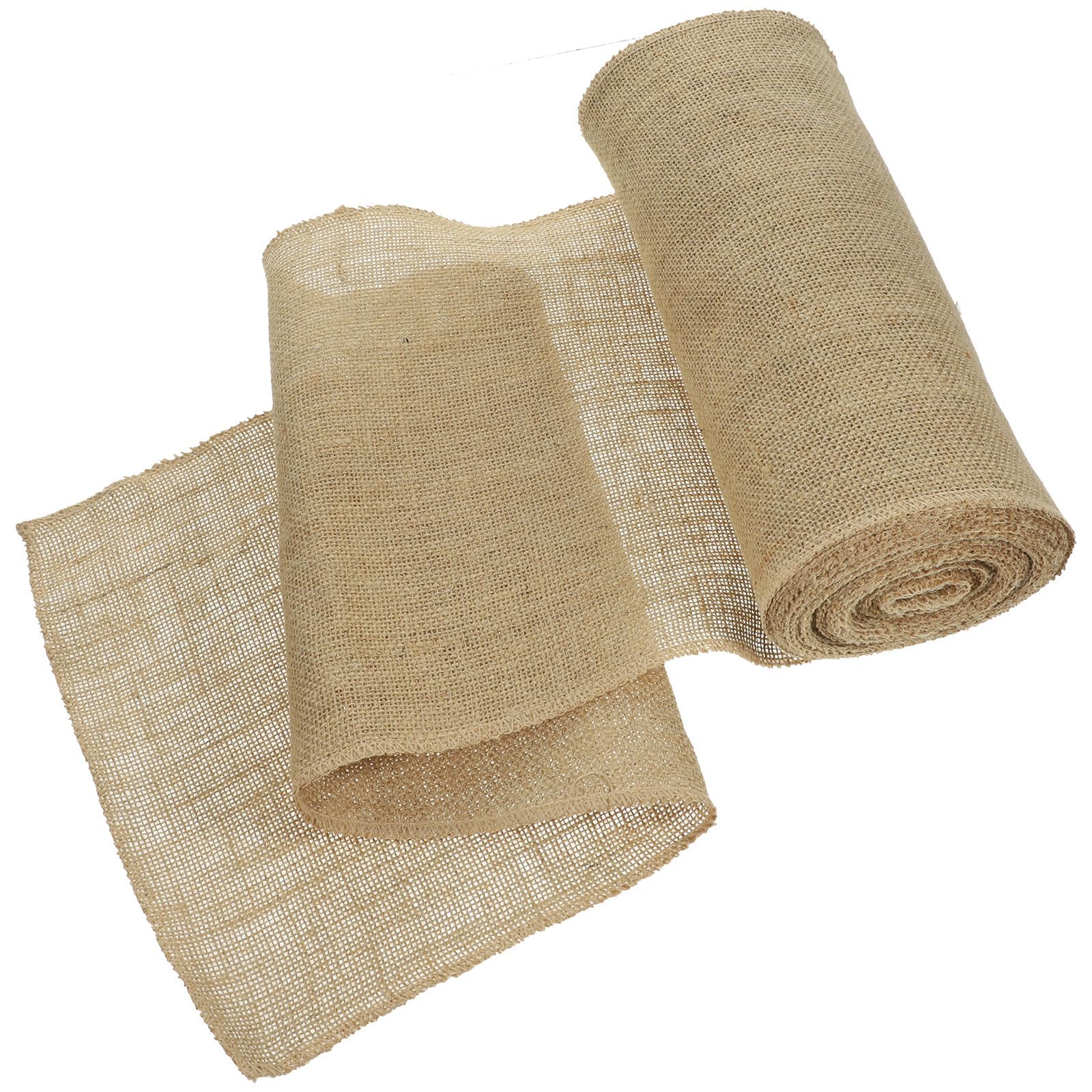 Zerodeko Tischläufer Tischdekoration Rustikaler aus Jute 30cm X 10m Rolle Leicht Zuschneidbar und Tragbar im Landhausstil für Hochzeit und Party