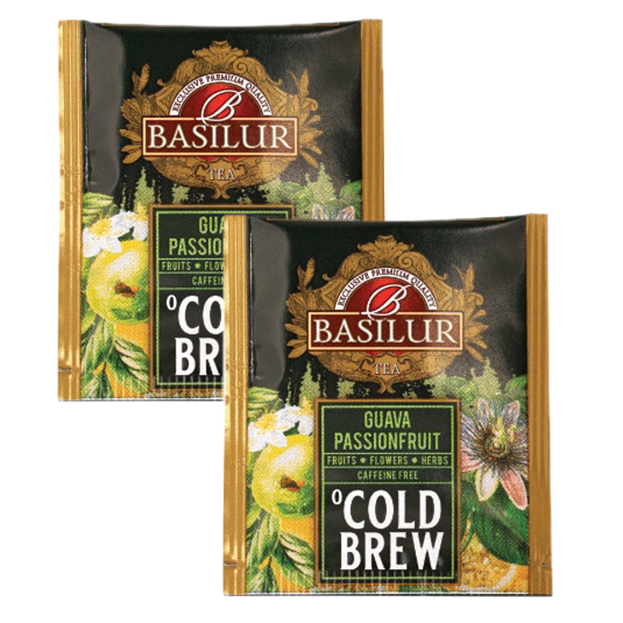 BASILUR Cold Brew - Té descafeinado de frutas con sabor a fruta de la pasión y cítricos, té frío en bolsitas 20 x 2 g (1)