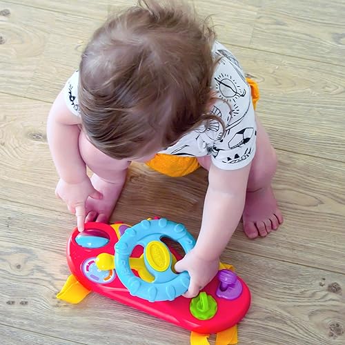 Miniatura 5 de Playgro Drive & Go - Juguete interactivo para asiento de automóvil, de 1 a 3 años, mejora las habilidades motoras, el juego de roles y el