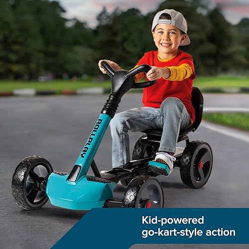 Miniatura 4 de Rollplay Flex Kart XL Pedal Go Kart para niños con neumáticos de EVA para tracción y durabilidad, asiento de cubo ajustable de 2 posiciones y