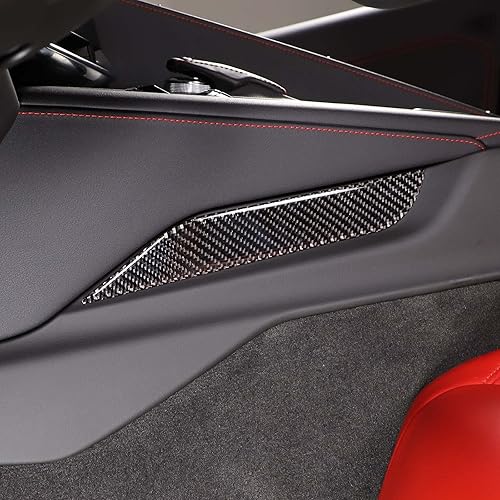 Miniatura 3 de Cubierta de caja de almacenamiento para panel de palanca de cambios de consola central para Chevrolet Corvette C8 Z06 2020-2024, calcomanías de