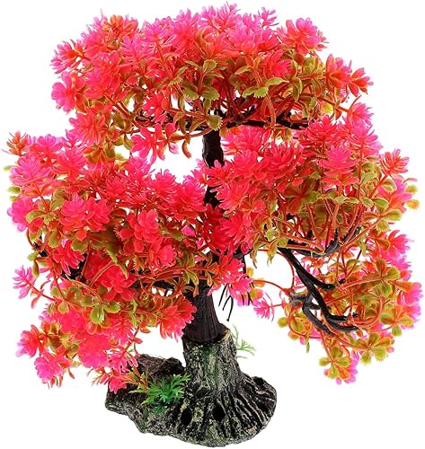 Miniatura 10 de Plantas artificiales para pecera, paisajismo, decoración de tanque de árboles, plantas de reptiles, plantas artificiales de placa de sushi, plantas