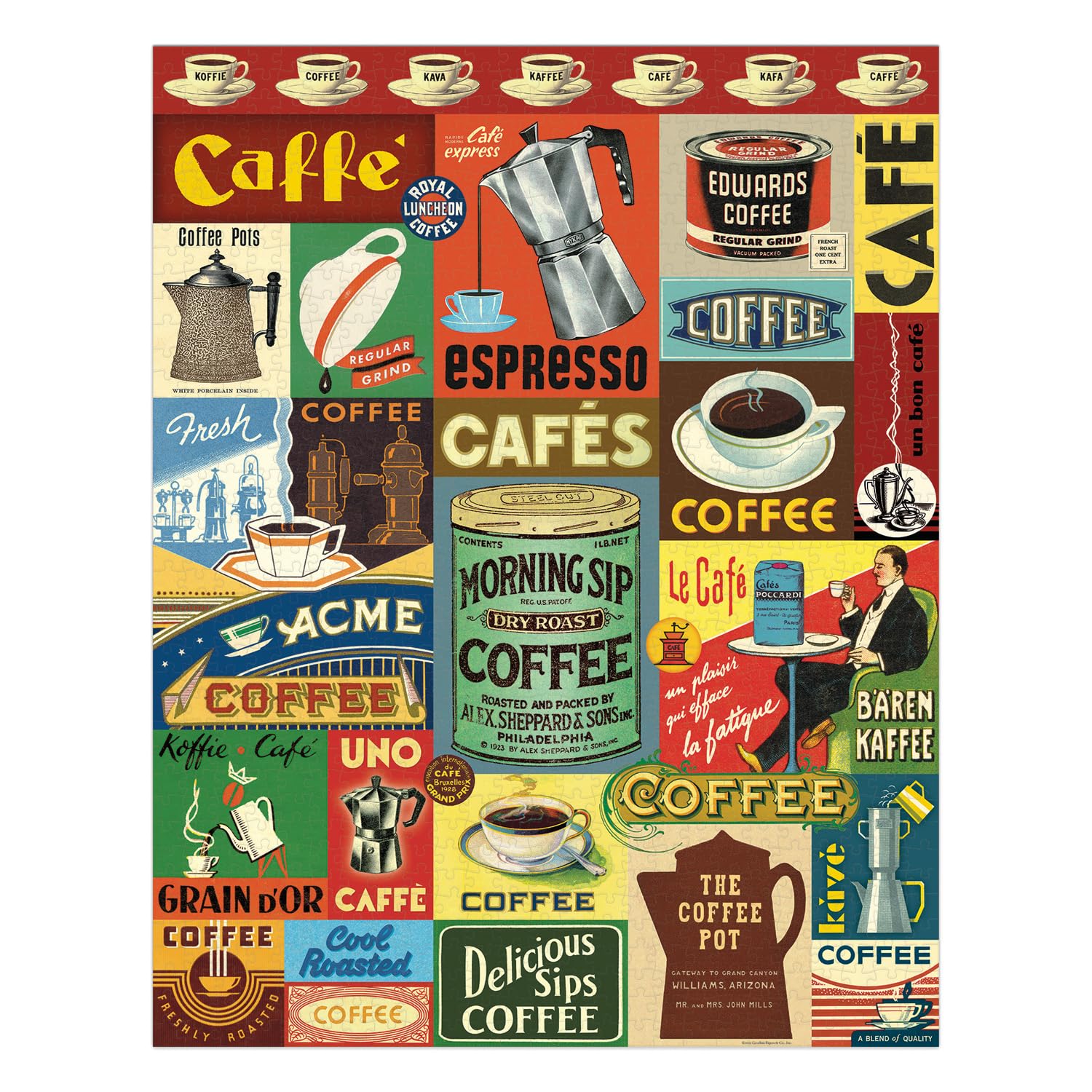 Cavallini Puzzle 1000 pièces Café (PZL/Café)