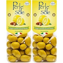 Perle di Sole Lemon Chocolate Covered Almonds - White Chocolate Lemon Almonds 5.29 oz. 2-Pack - Italian Food Products and Treats from Italy
