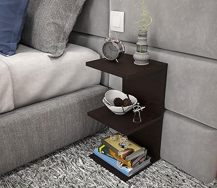 ESTANTERIA Gradin Engineered Wood Bedside Table and Sofa Side Table (Wenge)
