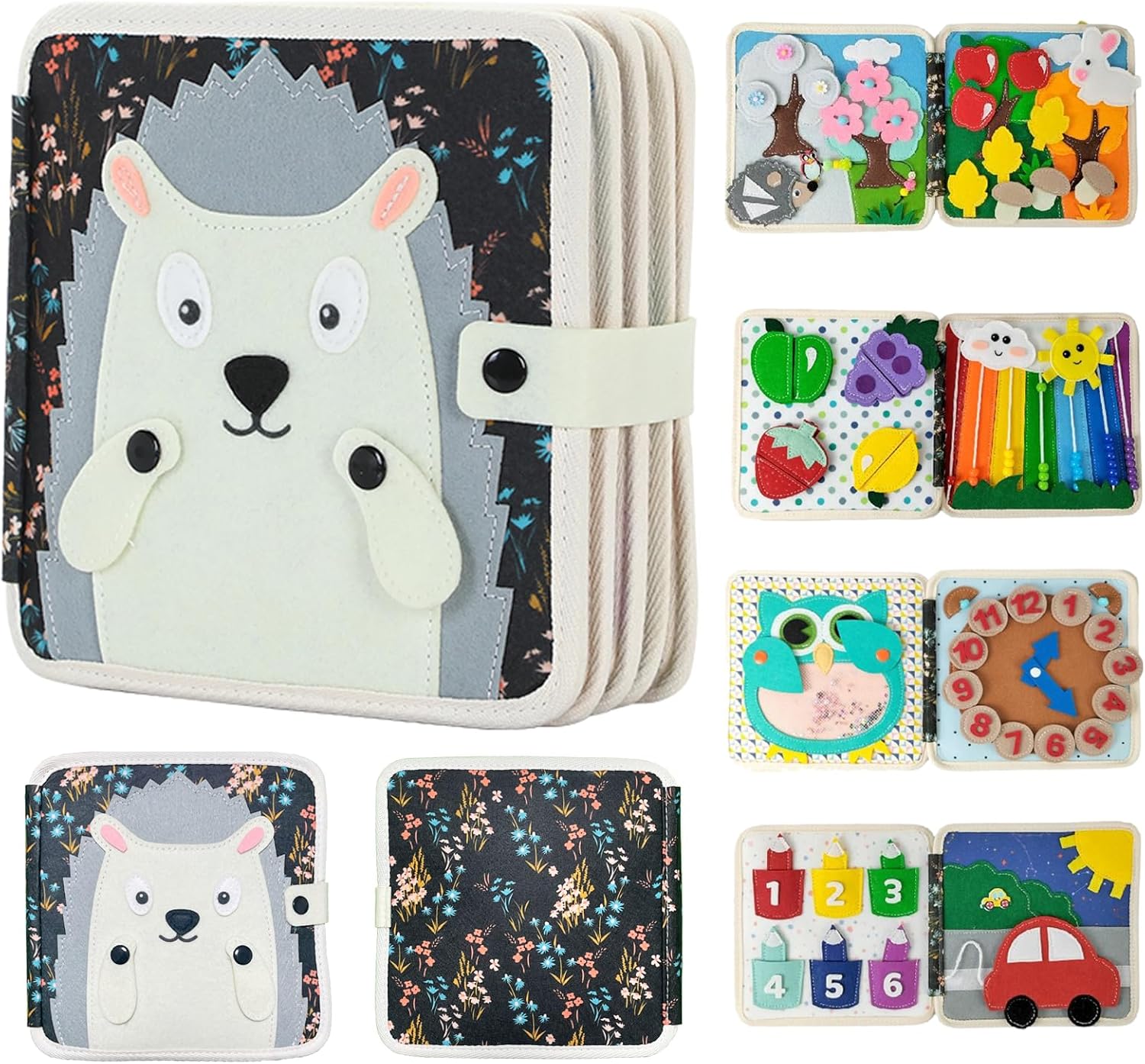 Cobelae Busy Book for Toddlers 1-3, Montessori Toys Busy Board for 1 Year Old, Preschool Learning Felt Quiet Activity Book for Toddlers 2-4,Boys Girls Gift Travel Toys