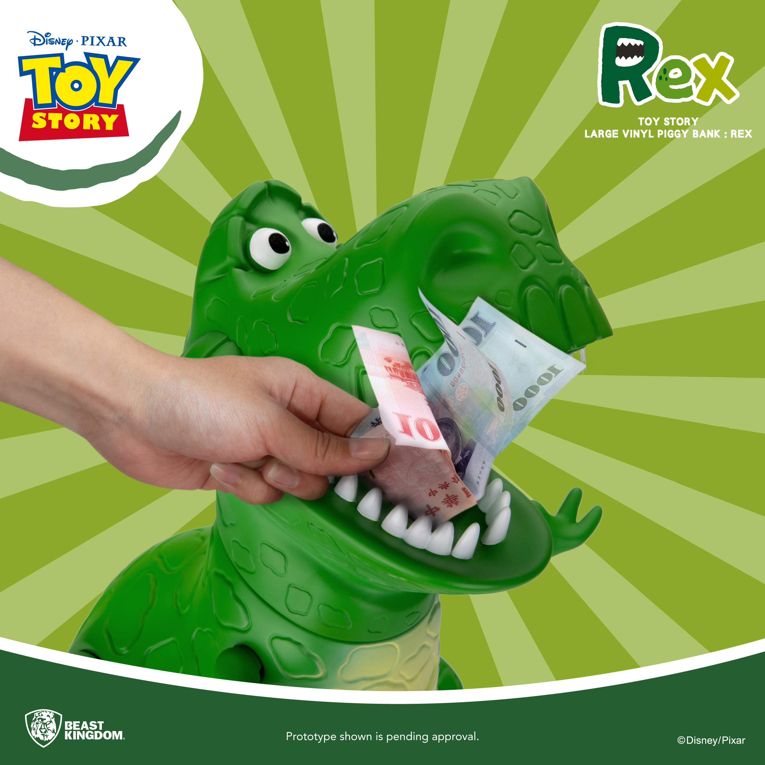 Amazon | Beast Kingdom Toy Story: レックス大型ビニール貯金箱 