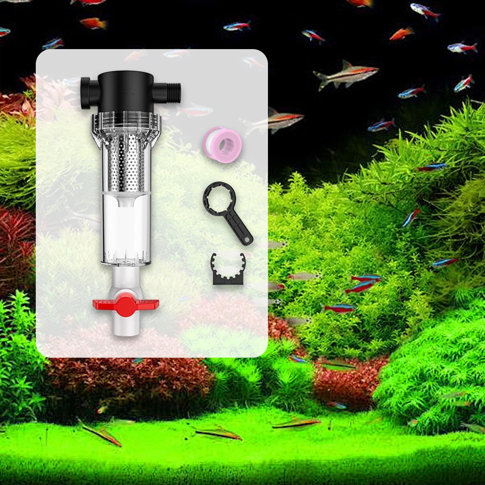 F Fityle Filtre D'Aquarium Puissant Accessoire Interne Transparent Anneau en Silicone Étanche Pompe Professionnelle et Système de Nettoyage Facile Adapté pour, 10 Mailles