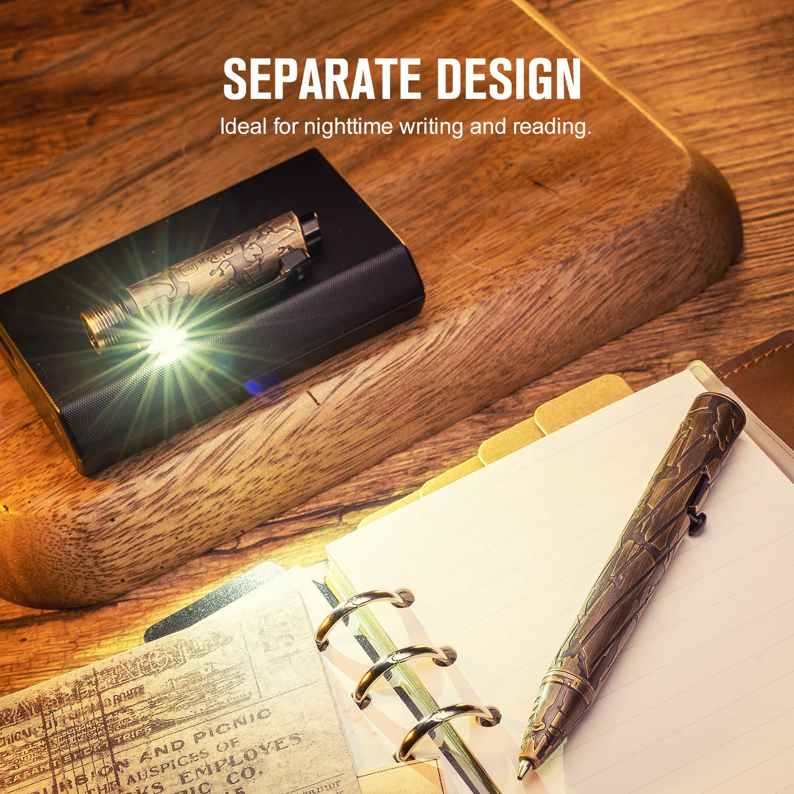 OLIGHT O'Pen Glow EDC Pen Light, 120 Lumens With Green Beam