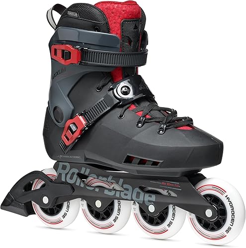 Rollerblade Maxxum XT - Patines en línea urbanos para hombre, color negro y rojo, patines en línea de rendimiento