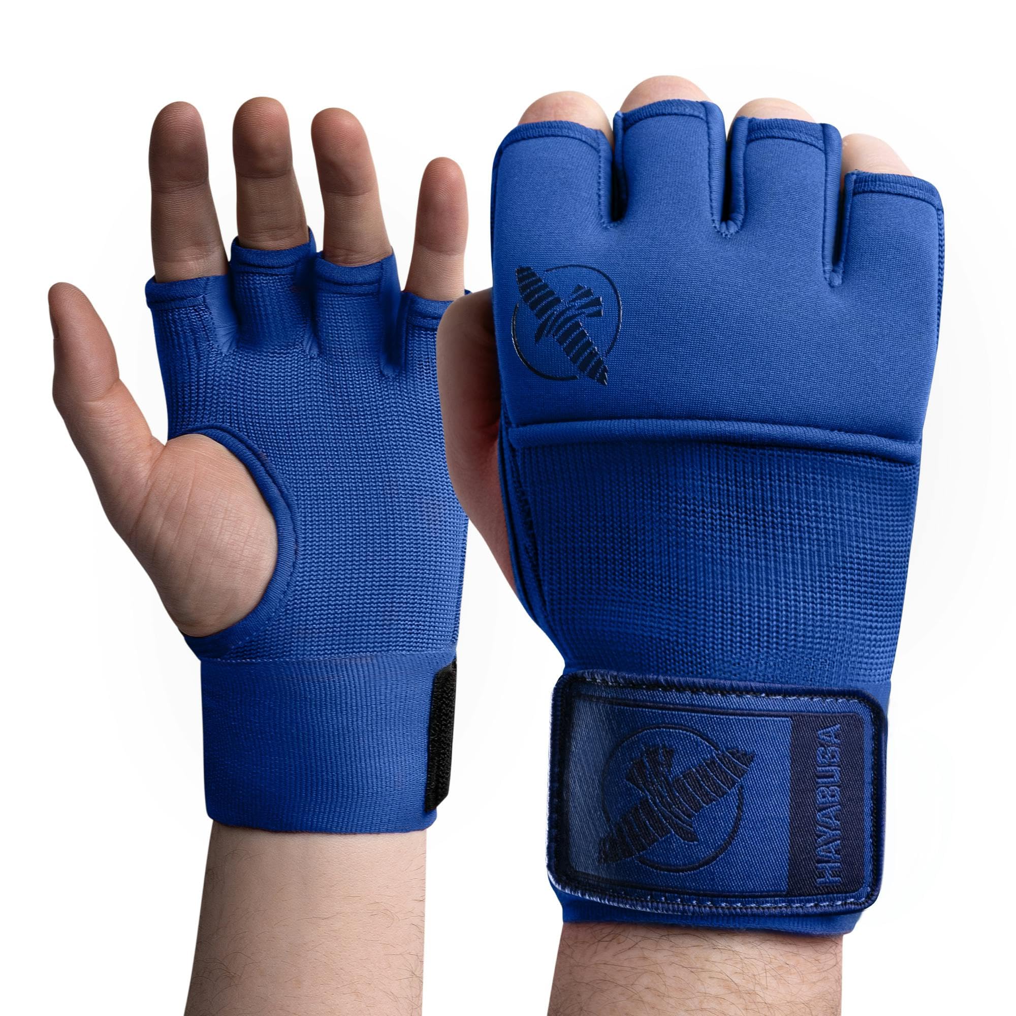 Hayabusa Deluxe Gel Quick Wraps for Men and Women - Blue, Medium