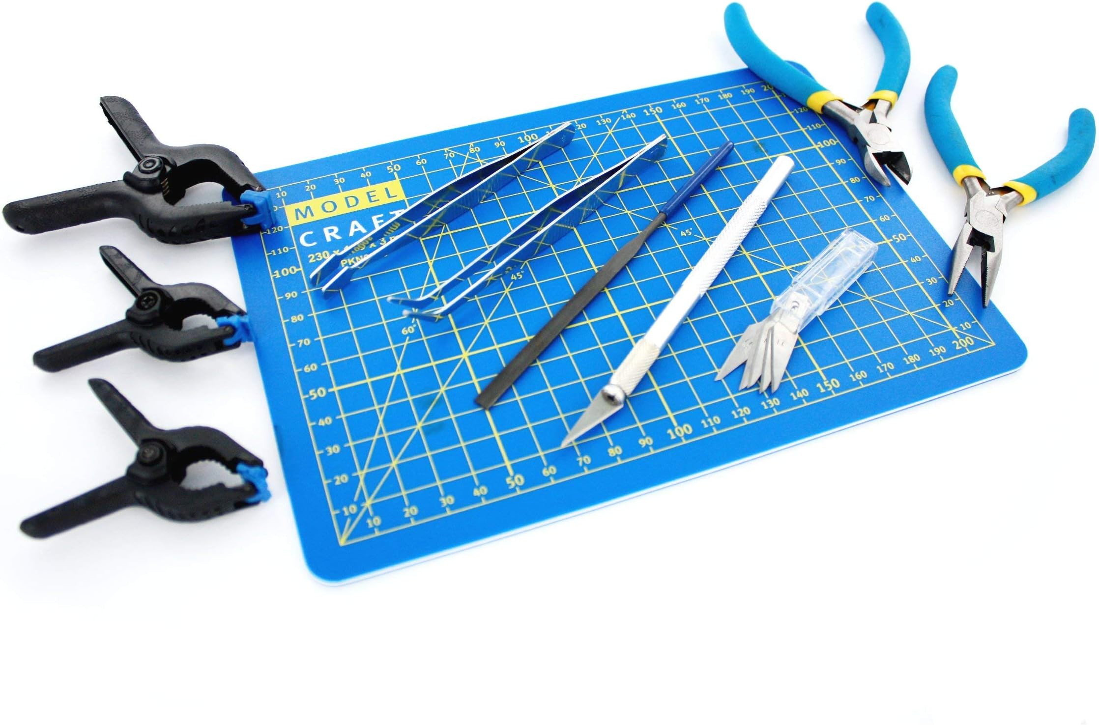 Modelcraft 15-Piece Craft and Model Tool Set, Blue