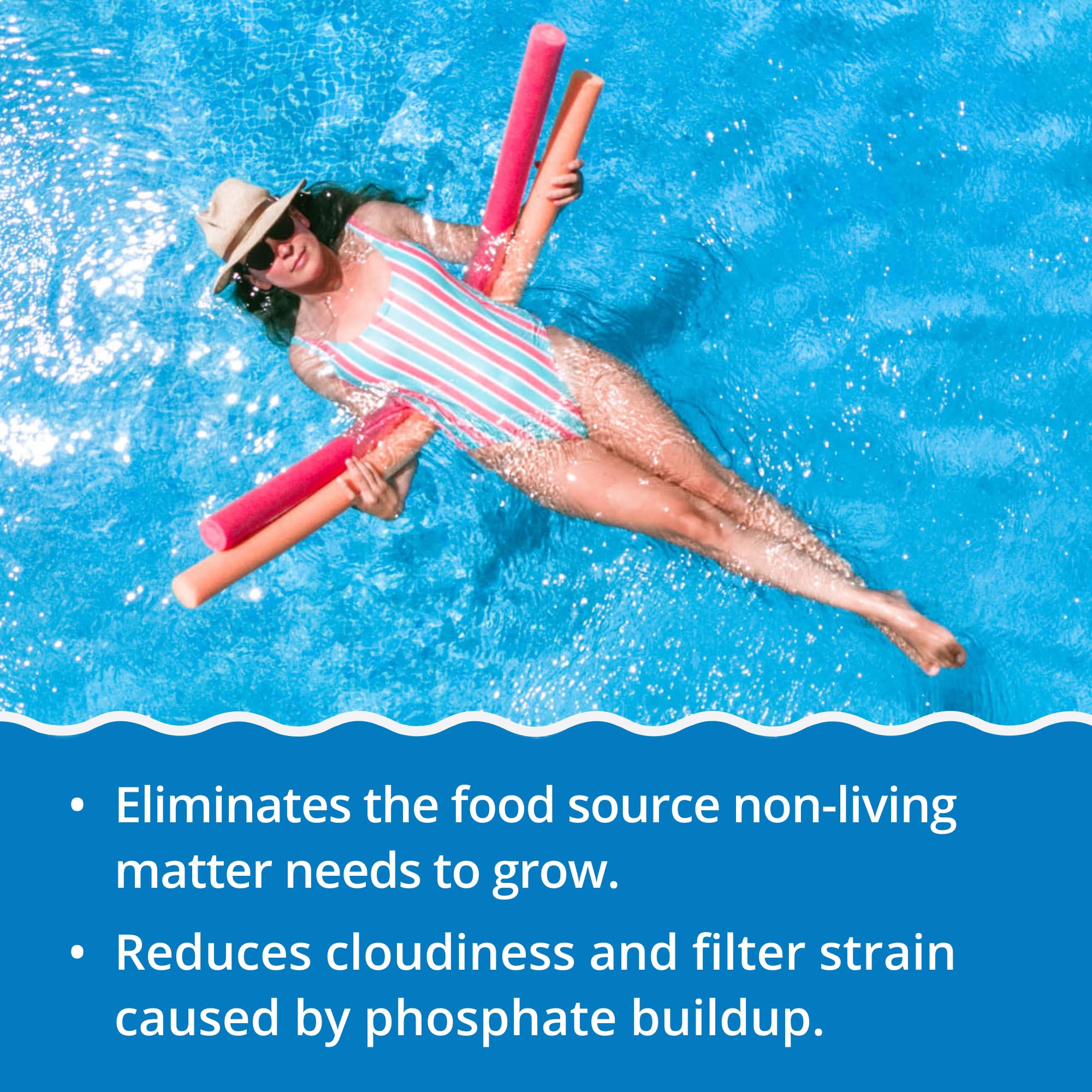 In The Swim No Phos - Fast-Acting Liquid Phosphate Remover For Pools & Spas, Clear Water, 3 Liter 2-Pack