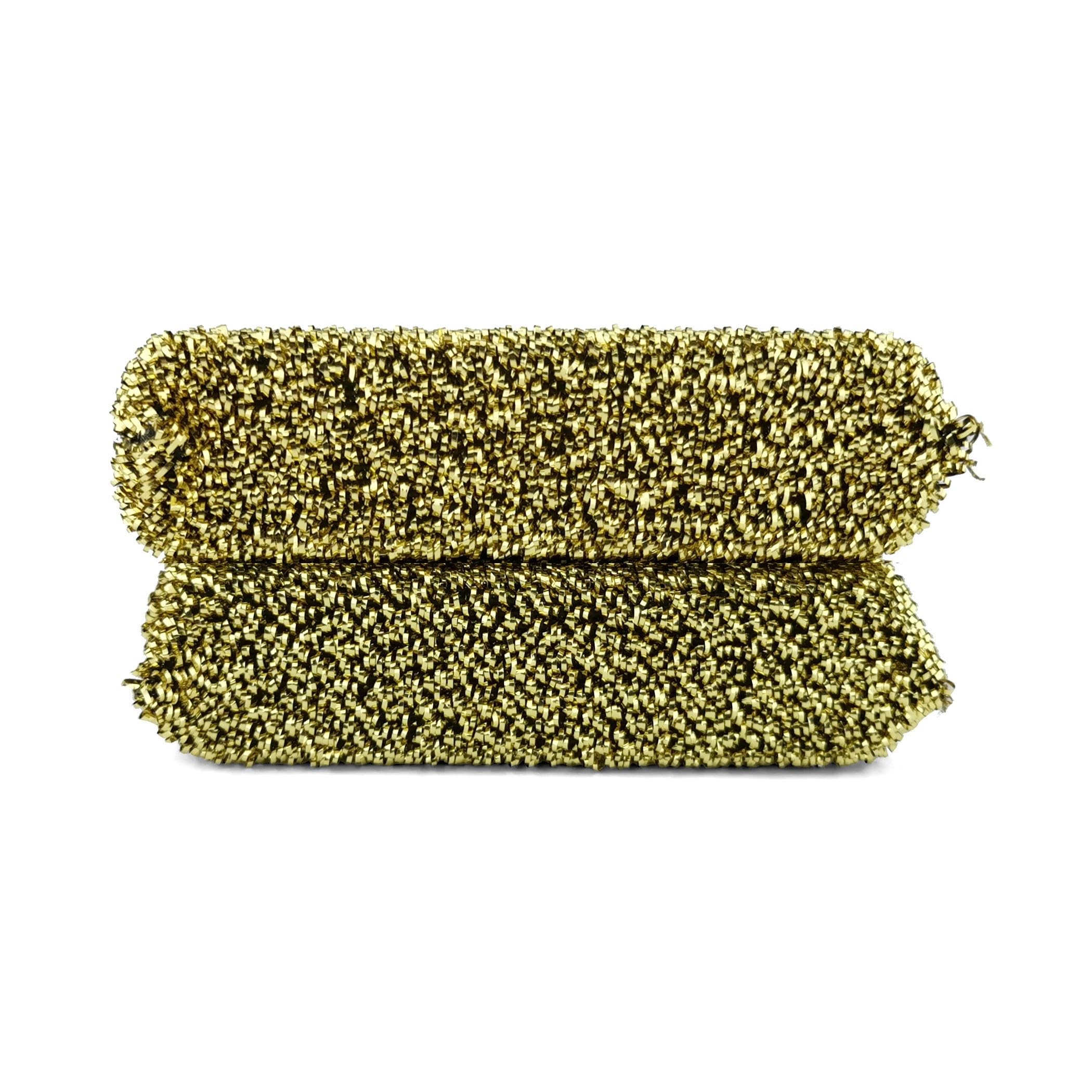 D.RECT Steel Sponges for Teflon 2x - Dishwashing Sponge - Ideal for Coated Pans Pots, Gold