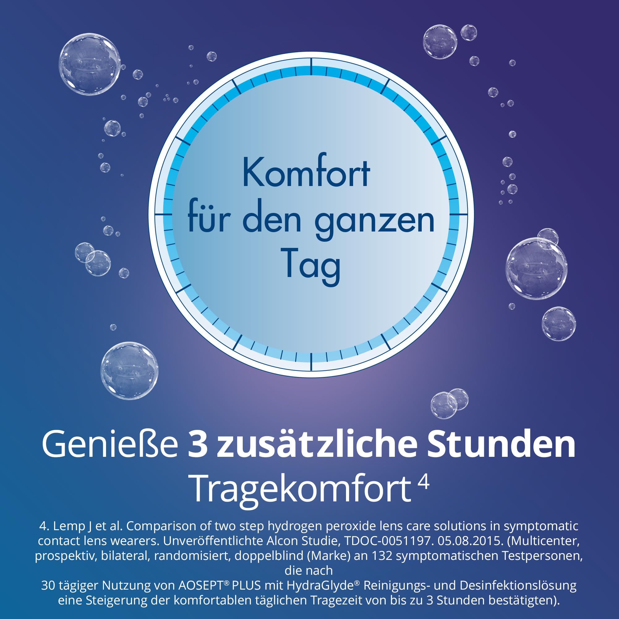 Aosept Plus mit Hydraglyde Kontaktlinsen-Pflegemittel, Vorratspackung, 2 x 360 ml
