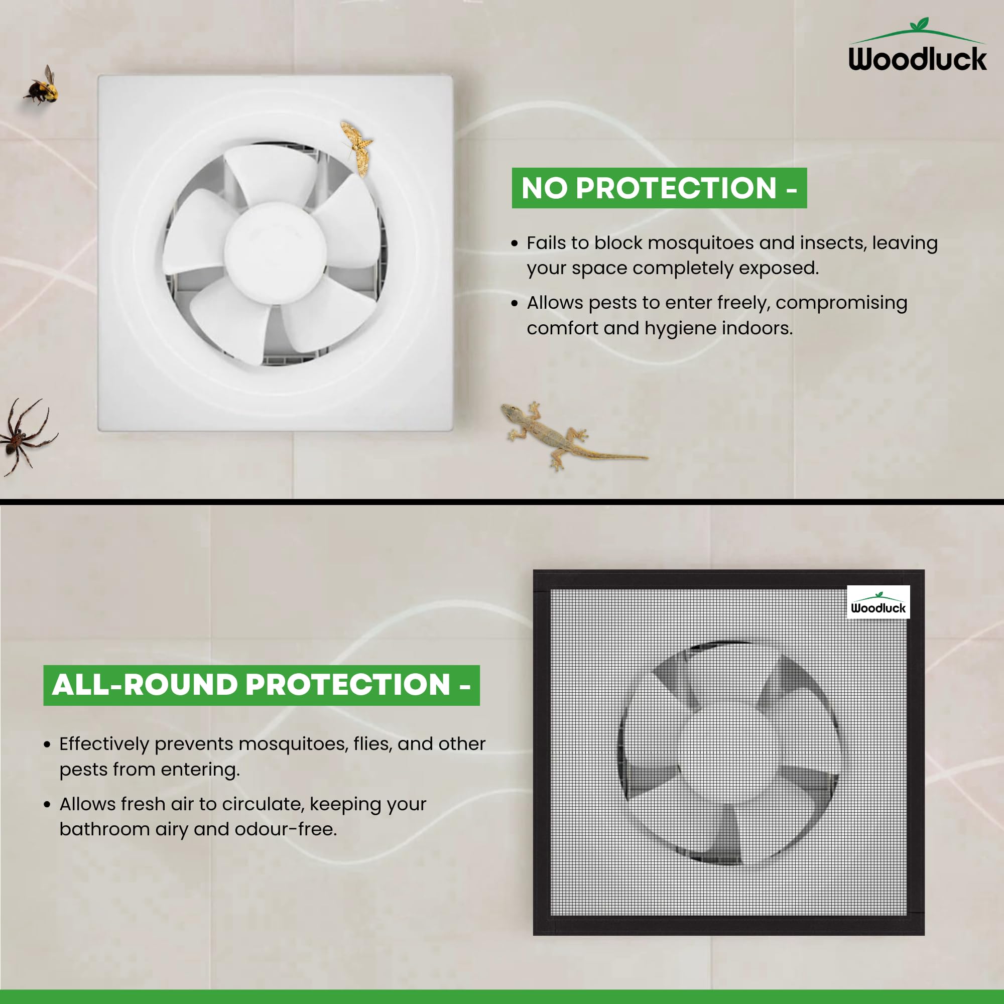 Woodluck Mosquito Net - Block Bugs & Dust -3