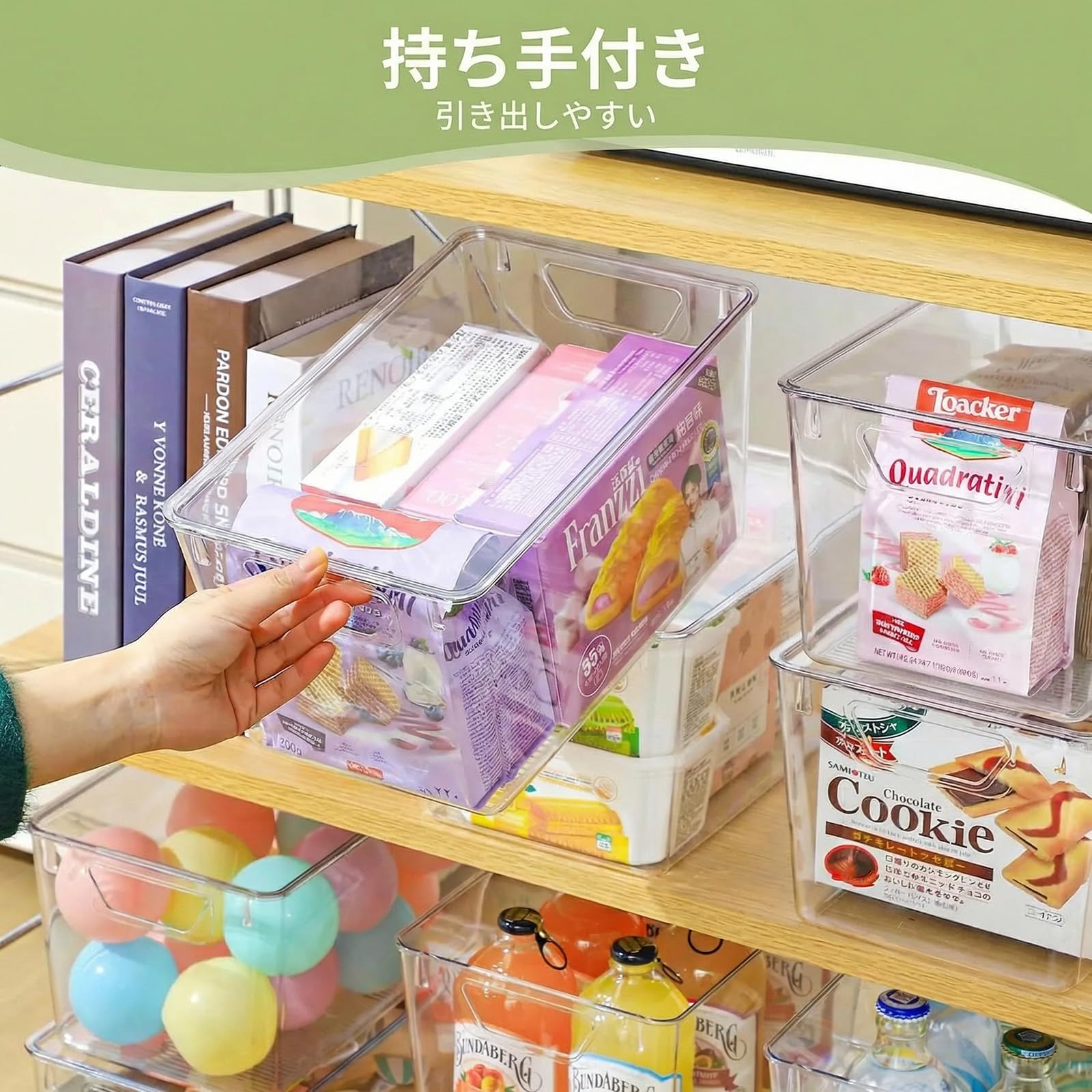 アクリル収納ケース 6個セット 小物収納 引き出し Amazon｜透明ケース6個セット 収納ボックス 蓋付き 持ち手付き 大容量
