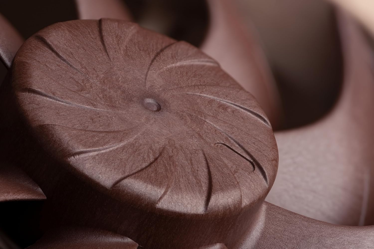 Close-up of Noctua fan hub with Centrifugal Turbulator