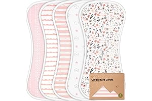 Sweet Charm Organic Burp Cloths for Babies - Superior Softness and Quality,...